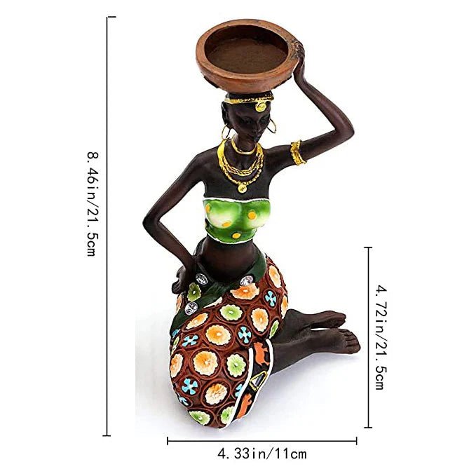 ALDO Décor>Artwork>Sculptures & Statues Candle Holders African Women Sculptures