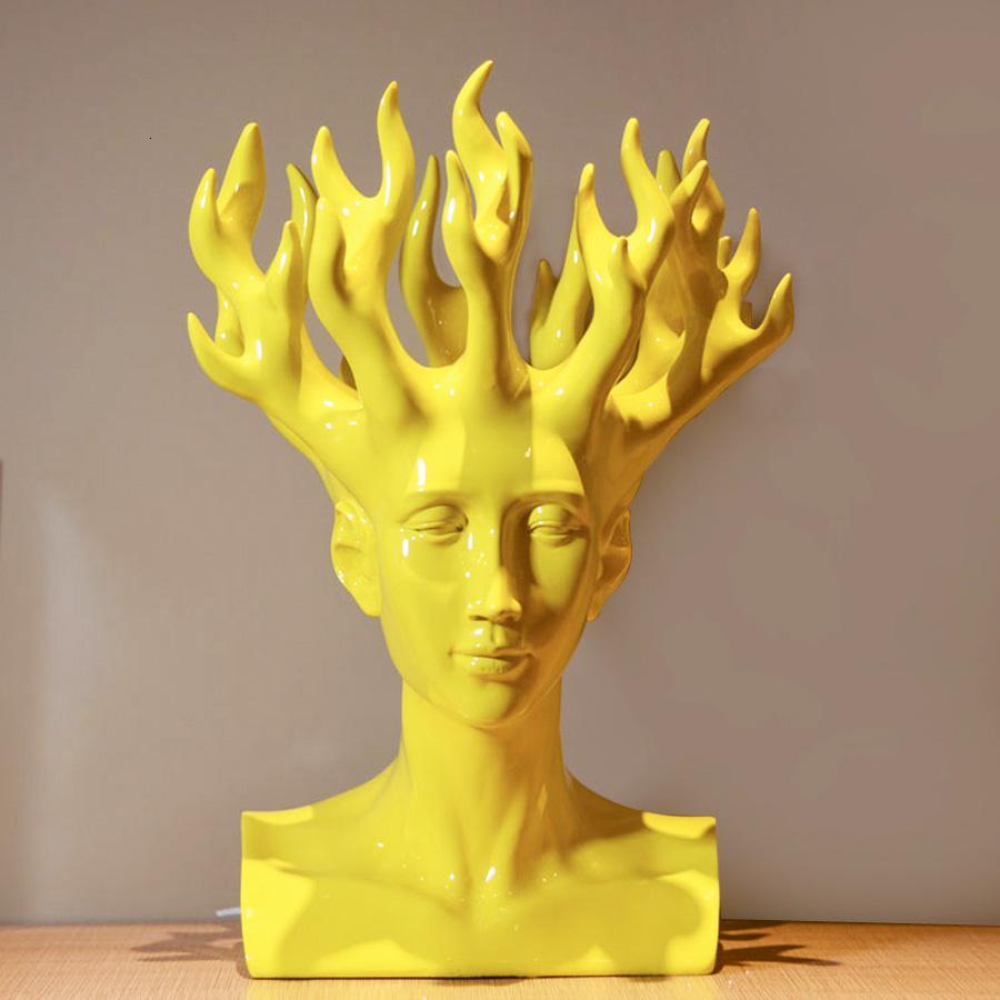 ALDO Decor > Artwork > Sculptures & Statues Designer Modern Style Human Head Large Vase Statue