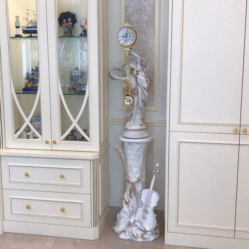 ALDO Decor > Clocks Perseus and Andromeda Sculptural Pendulum Clock On Decorative Column Set