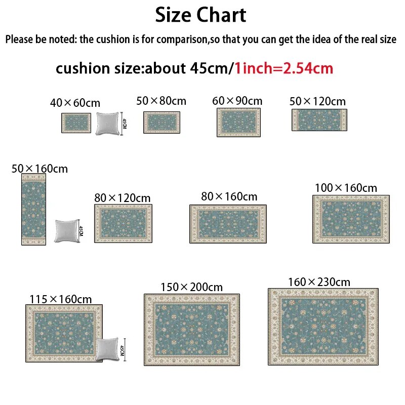 ALDO Decor > Rugs Elizabeth Luxury Modetrn Ornament Carpet Non-Slip Floor Mat Rug Carpe