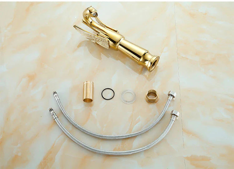 ALDO Hardware>Plumbing Fixtures Luxury Contemporary European Style Bathroom Swan Basin Faucet Brass Deck Mounted Single Handle