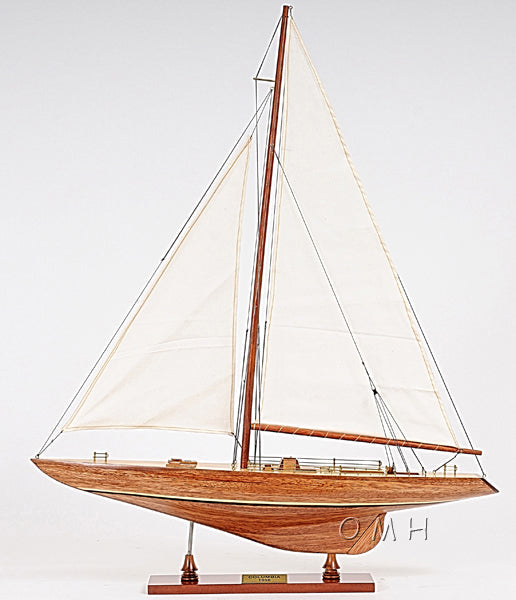 ALDO Hobbies & Creative Arts> Collectibles> Scale Model America's Cup Colombia J Class Classic Sailing Yacht Small Wood Model