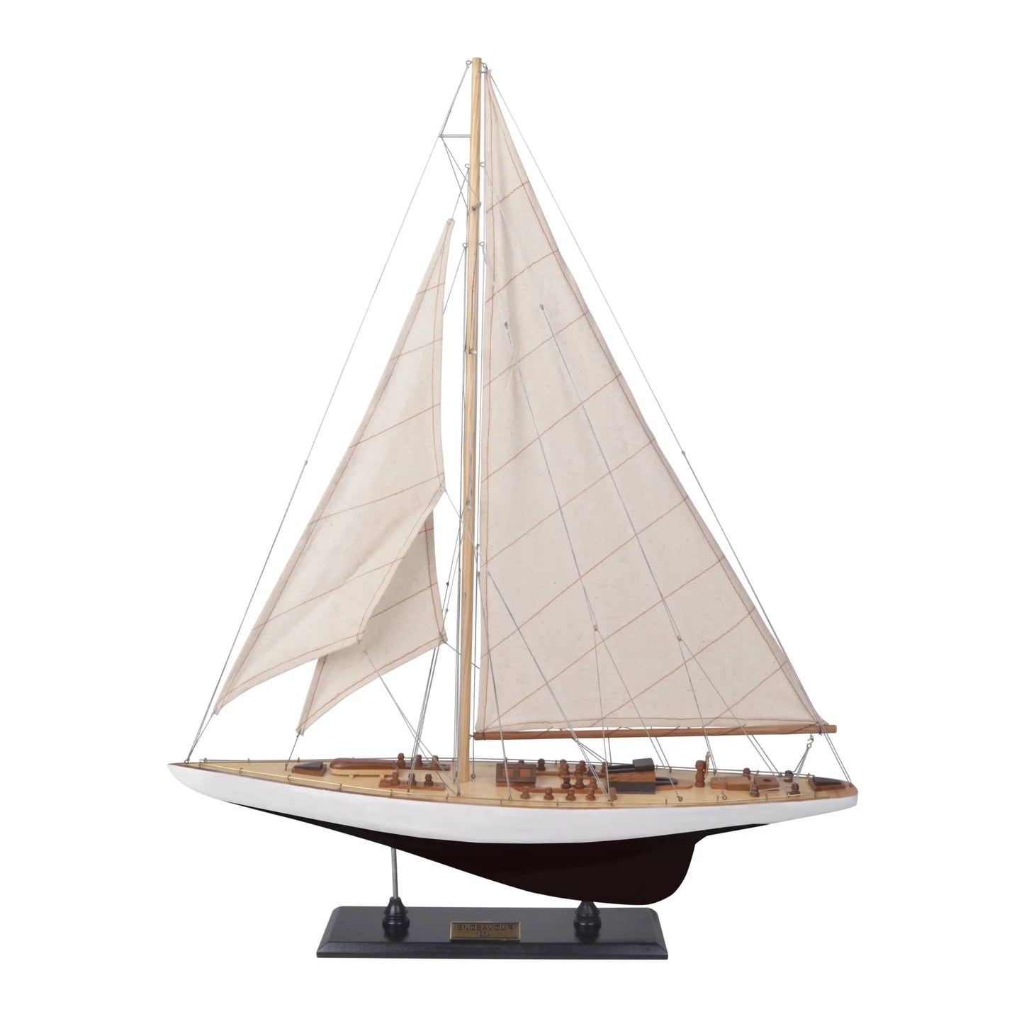 ALDO > Hobbies & Creative Arts> Collectibles> Scale Model America's Cup Racing Yacht Endeavour L60  Large Sailboat Wood Model
