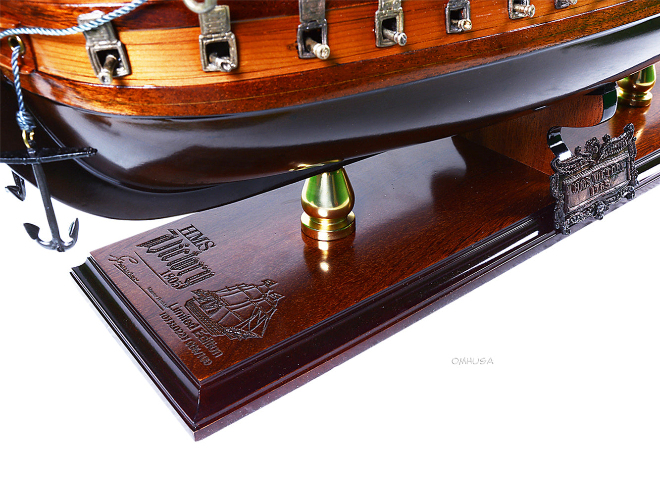 ALDO Hobbies & Creative Arts> Collectibles> Scale Model HMS Victory Admiral Nelsons Flagship Tall Ship Limited Edition Full Crooked Sails  Wood Model Sailboat Assembled