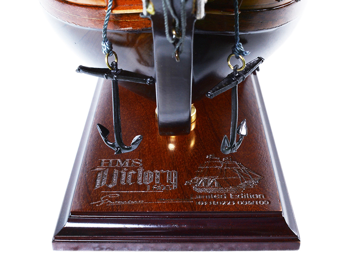 ALDO Hobbies & Creative Arts> Collectibles> Scale Model HMS Victory Admiral Nelsons Flagship Tall Ship Limited Edition Full Crooked Sails  Wood Model Sailboat Assembled
