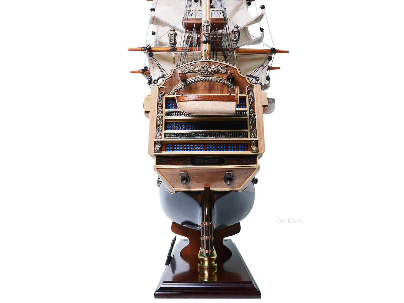 ALDO Hobbies & Creative Arts> Collectibles> Scale Model HMS Victory Admiral Nelsons Flagship Tall Ship Limited Edition Full Crooked Sails  Wood Model Sailboat Assembled
