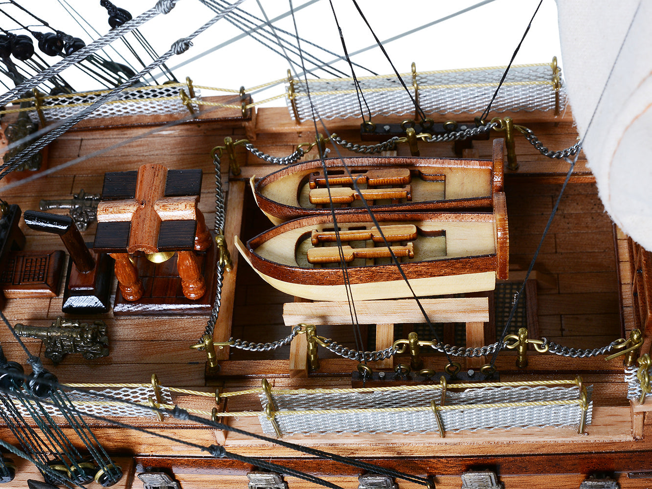 ALDO Hobbies & Creative Arts> Collectibles> Scale Model HMS Victory Admiral Nelsons Flagship Tall Ship Limited Edition Full Crooked Sails  Wood Model Sailboat Assembled