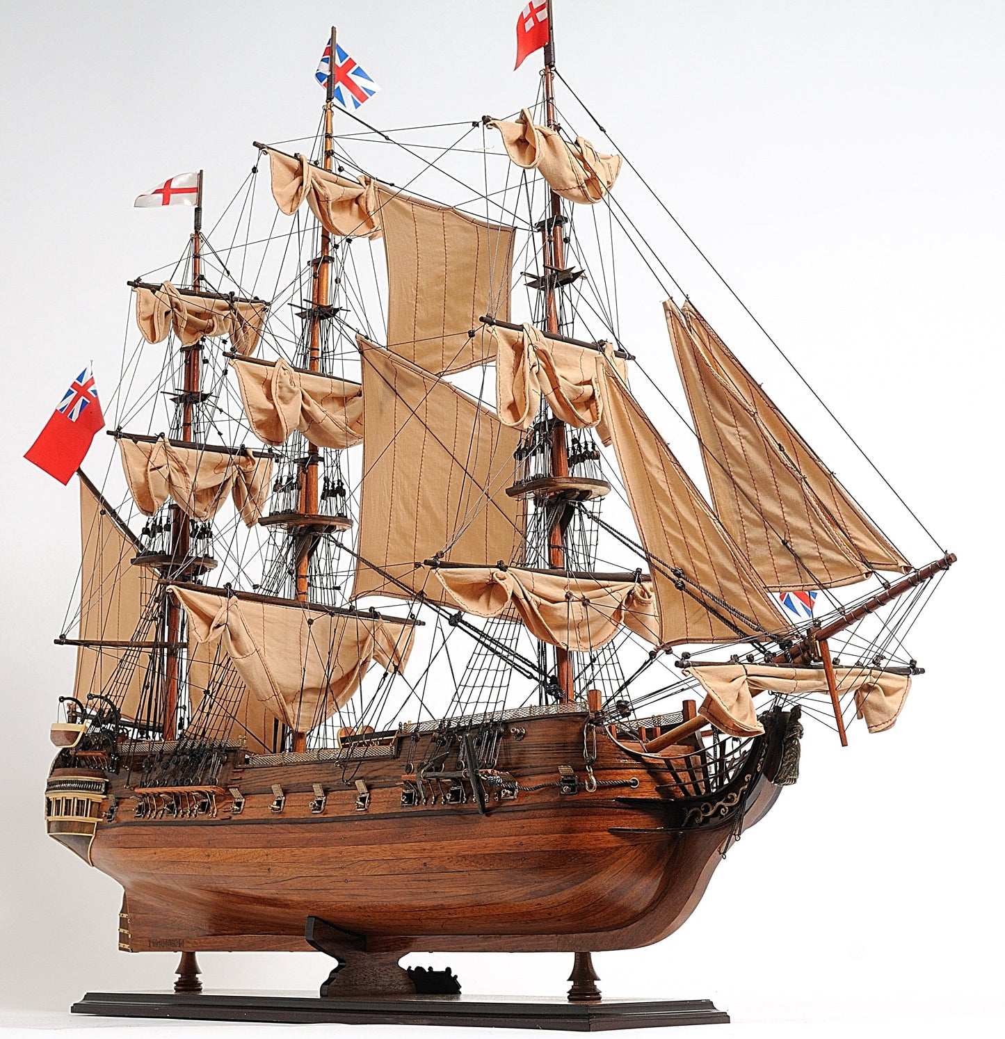 ALDO Hobbies & Creative Arts> Collectibles> Scale Model L: 40 W: 13.75 H: 39.25 Inches / new / wood HMS Surprise British Royal Navy Frigate Tall Ship  Portrayed in the Movie Master and Commander Wood Model Sailboat Large With Floor Display Case