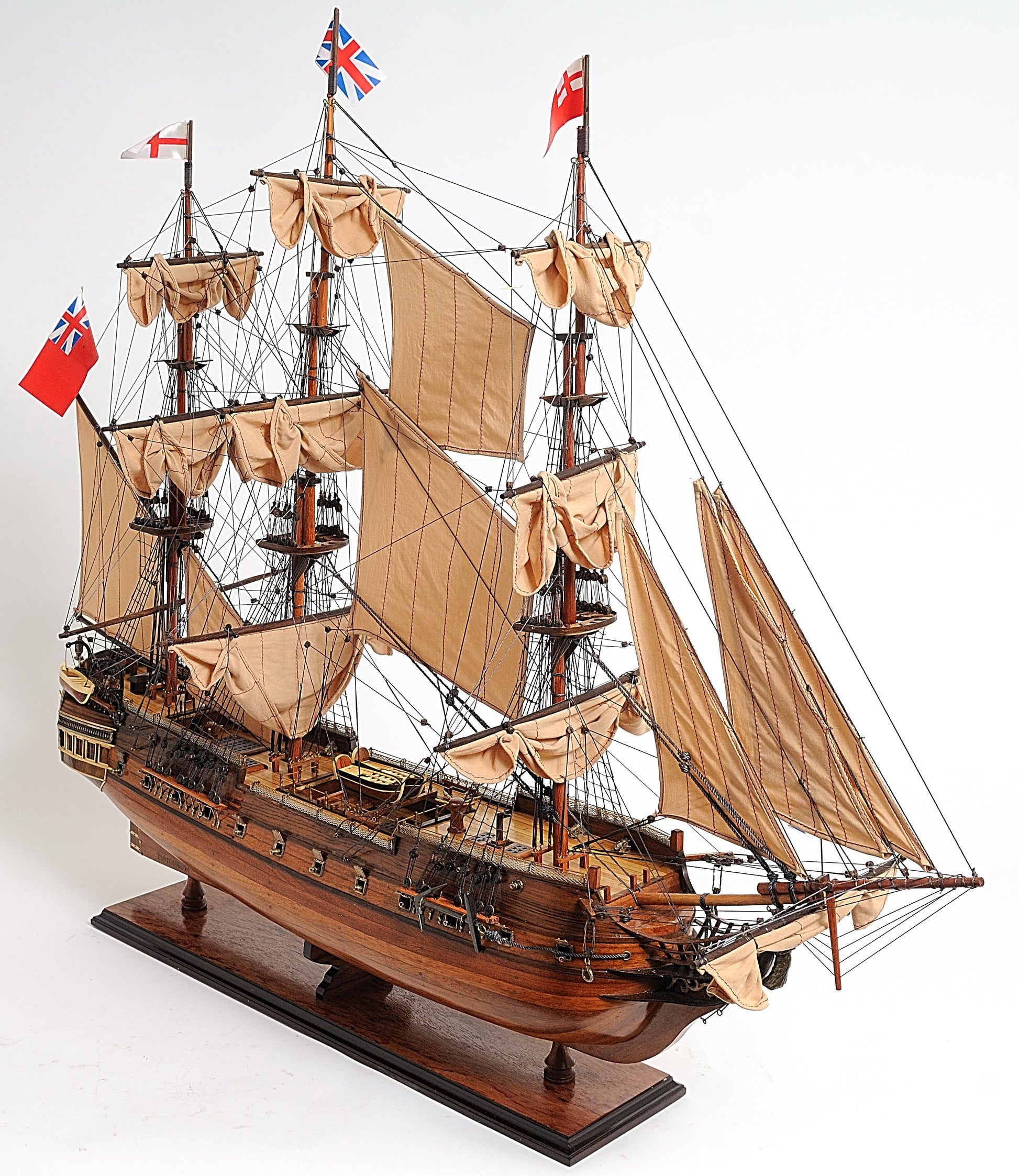 ALDO Hobbies & Creative Arts> Collectibles> Scale Model L: 40 W: 13.75 H: 39.25 Inches / new / wood HMS Surprise British Royal Navy Frigate Tall Ship  Portrayed in the Movie Master and Commander Wood Model Sailboat Large With Table Top Display Case