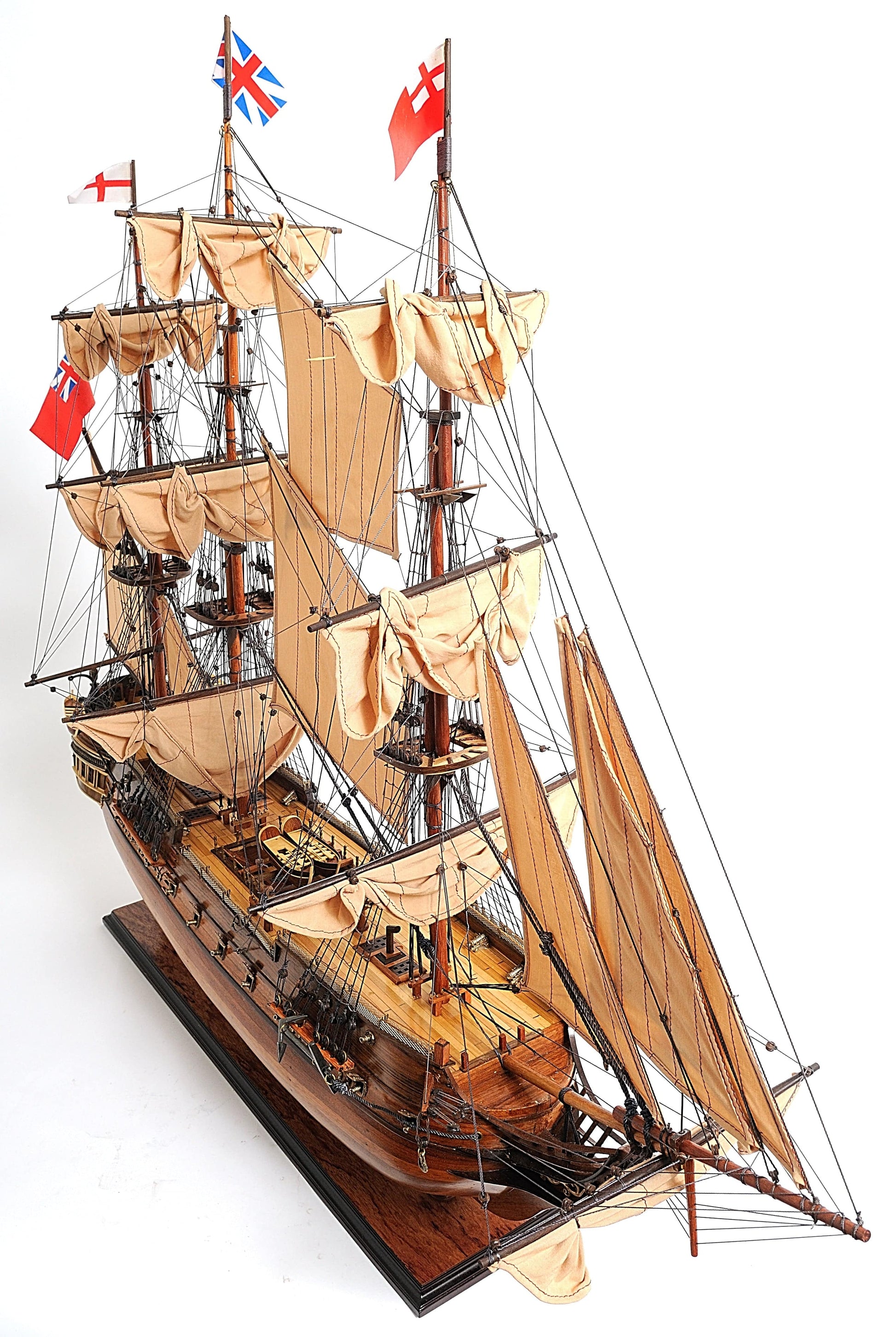 ALDO Hobbies & Creative Arts> Collectibles> Scale Model L: 40 W: 13.75 H: 39.25 Inches / new / wood HMS Surprise British Royal Navy Frigate Tall Ship  Portrayed in the Movie Master and Commander Wood Model Sailboat Large With Table Top Display Case
