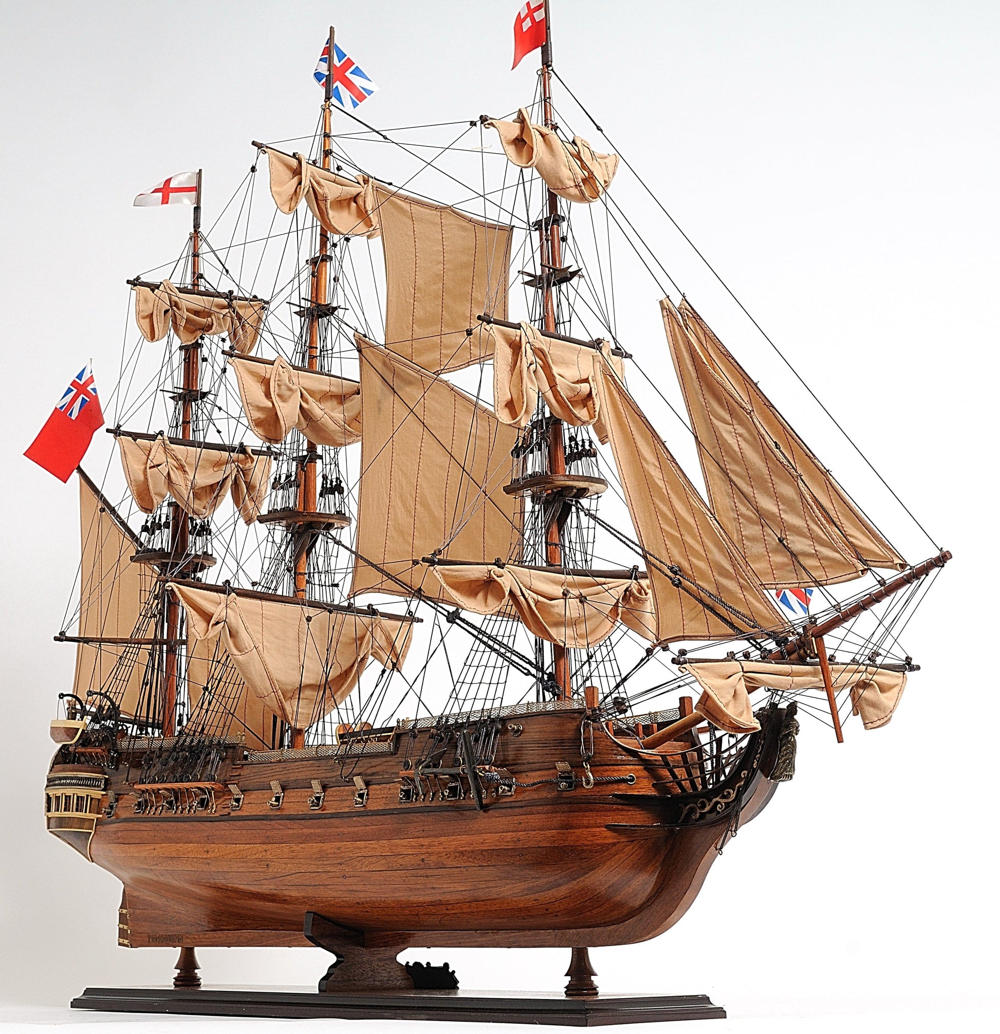 ALDO Hobbies & Creative Arts> Collectibles> Scale Model L: 40 W: 13.75 H: 39.25 Inches / new / wood HMS Surprise British Royal Navy Frigate Tall Ship  Portrayed in the Movie Master and Commander Wood Model Sailboat Large With Table Top Display Case