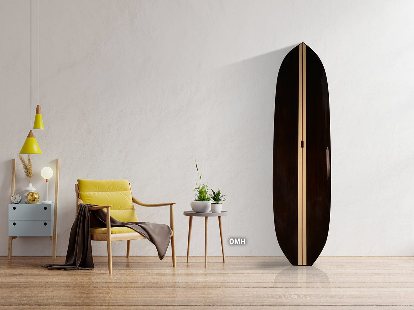 ALDO Hobbies & Creative Arts> Collectibles> Scale Model Real Fully Functional Black Paddle Board in Classic  Cedarwood 11ft with 1 fin