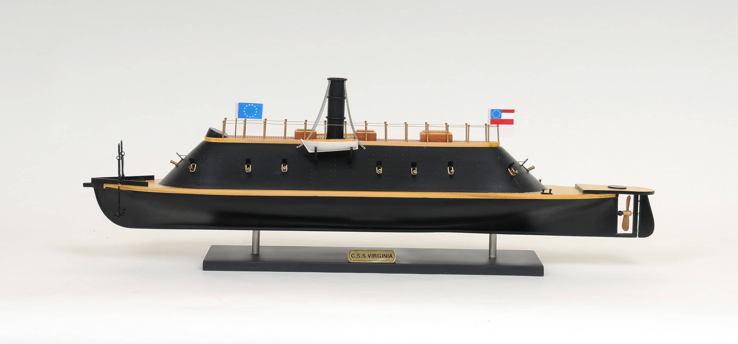 ALDO Hobbies & Creative Arts > Collectibles > Scale Models L: 38.5 W: 9.5 H: 16 Inches / NEW / wood C.S.S. Virginia Ironclad Steam Powered Ship Exclusive Edition Wood Model  Assembled with Display Case
