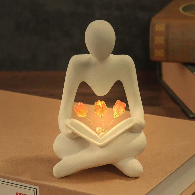 ALDO Home & Garden>Lamps> Lighting & Ceiling Fans Modern Figure with Tuips Statue Table top Lamp