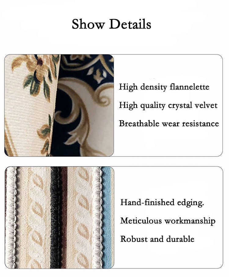 ALDO Home & Kitchen>Area Rugs>Carpet European Design Versailles Palace Stylw Rose Garden Luxury Non-Slip  Rug Carpet
