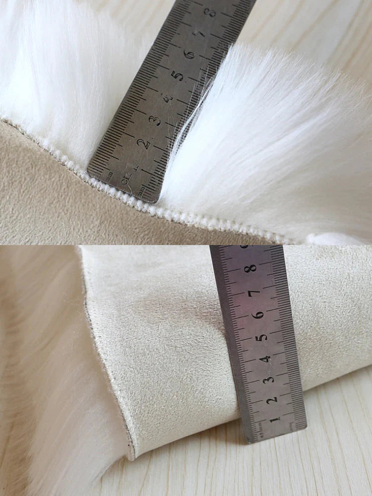 ALDO Home & Kitchen>Area Rugs>Carpet Luxury Super Soft Faux Sheepskin Fur Pink Area Rugs for Bedside Floor Mat Plush Sofa Cover Seat Pad for Bedroom