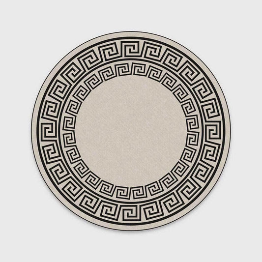 ALDO Home & Kitchen>Area Rugs>Carpet Versace Style Black and Gold Luxury Non-Slip Round  Rug Carpet