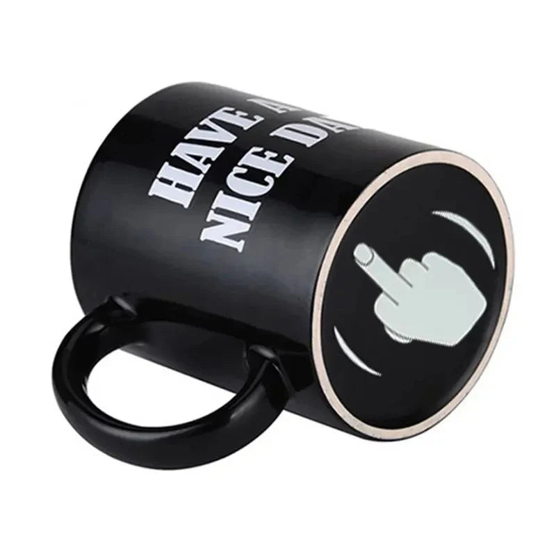 ALDO Home & Kitchen>Cups, Mugs, & Saucers Have a Nice Day Coffee and Tea Porcelain Mug Middle Finger Funny Cup