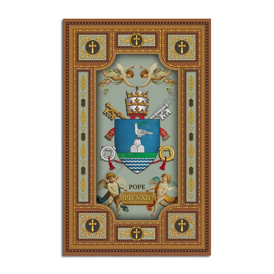 ALDO Home & Kitchen>Cups, Mugs, & Saucers Vatican Coat Of Arms For Pope Pius XII Christian 3 D Luxury Non-Slip Stain Resistant Rug Carpet