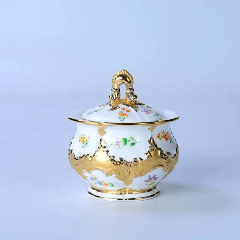 ALDO Home & Kitchen>Dinner Set>Tableware / Drinkware Royal Cort Luxury  Style Fine Porcelain 24 K Gold Plated Gold and White Coffee Tea sets