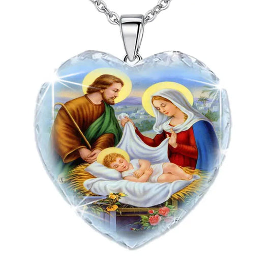 ALDO Jewelry Holly Family Heart Shaped Crystal Pendant Necklace for Man and Woman New Hot Sale
