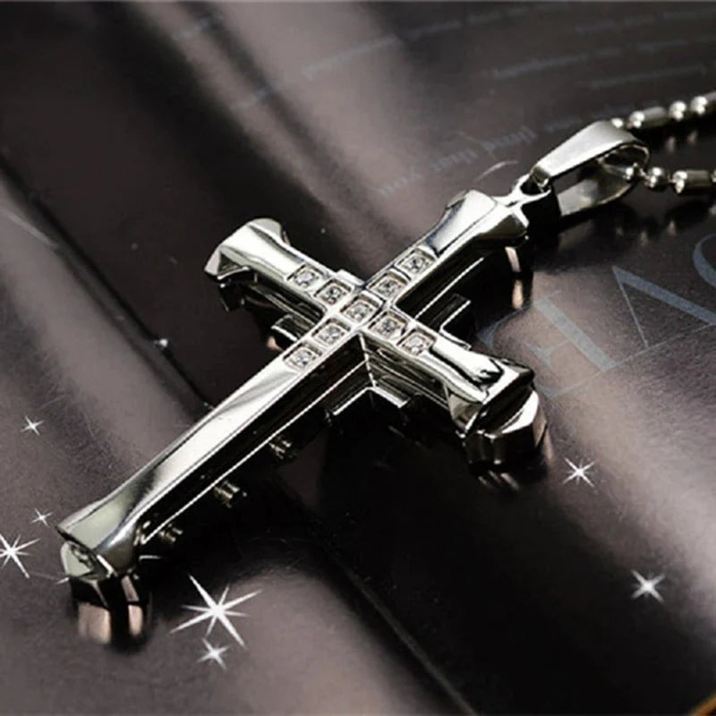 ALDO Jewelry Silver Christian Man and Woman Cross Jesus 18 karat Gold Plated Crystal Cross Pendant Necklace  New Hot Sale