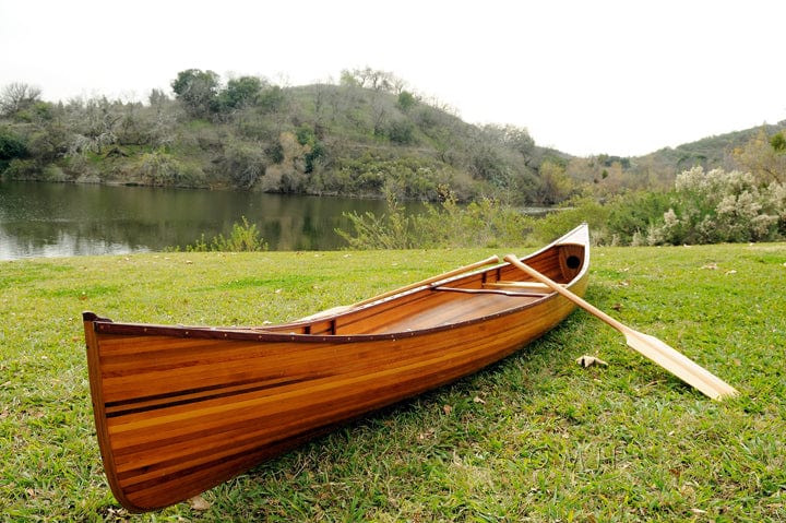 ALDO Kayaking, Canoeing & Rafting>Canoes L: 187.5 W: 31.5 H: 24 Inches / NEW / wood Real High Quality Canadian Cedar Canoe 16 feet
