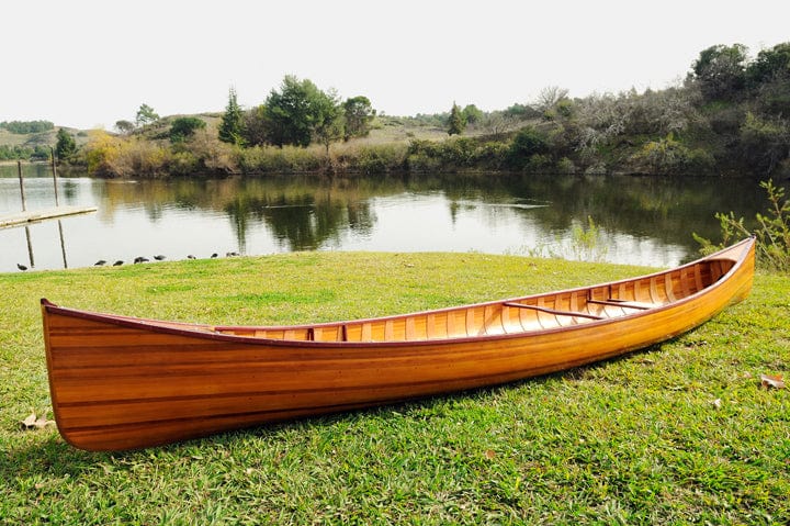 ALDO Kayaking, Canoeing & Rafting>Canoes L: 187.5 W: 31.5 H: 24 Inches / NEW / wood Real High Quality Canadian Cedar Canoe With Ribs 16 feet