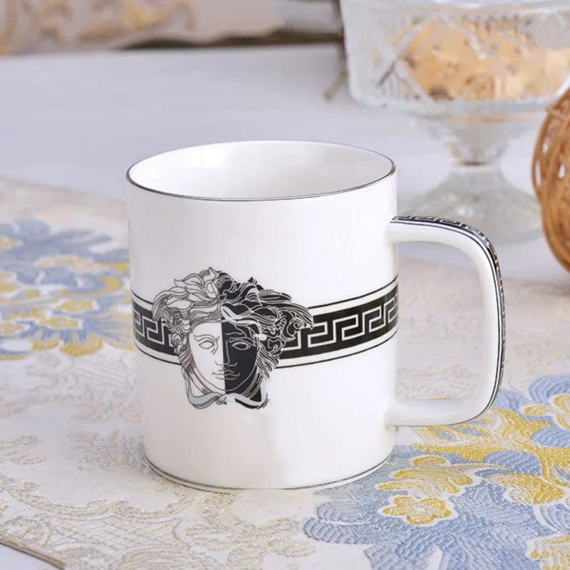 ALDO ‎> Kitchen & Dining > Tableware > Dinnerware 10 / porcelain / new Versace Style Luxury  Classic  Coffee and Tea Ceramic 24 karat Gold Plated Mugs