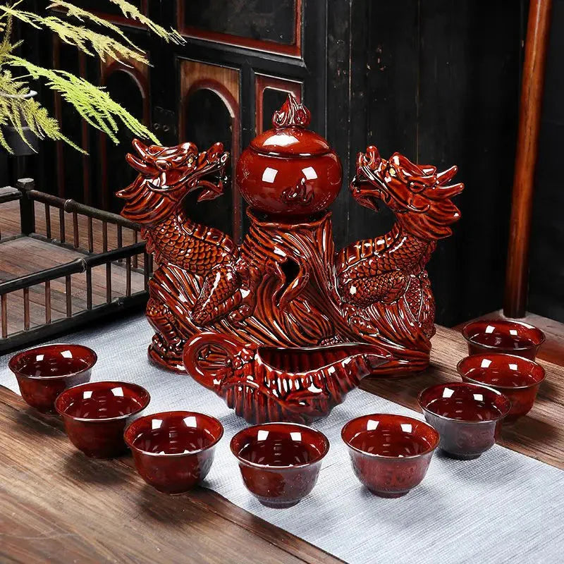 ALDO ‎> Kitchen & Dining > Tableware > Dinnerware High-end Kung Fu Tea Set Luxury Bone China Tea Pot Teacup Tea Accessories