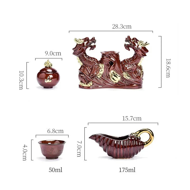 ALDO ‎> Kitchen & Dining > Tableware > Dinnerware High-end Kung Fu Tea Set Luxury Bone China Tea Pot Teacup Tea Accessories