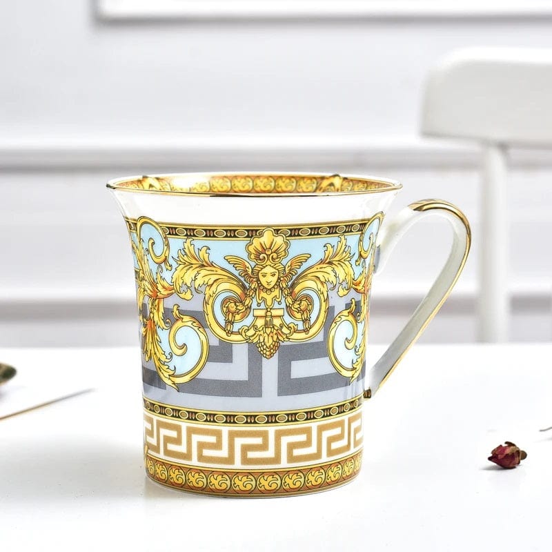ALDO ‎> Kitchen & Dining > Tableware > Dinnerware Versace Style Luxury  Classic  Coffee and Tea Ceramic 24 karat Gold Plated Mugs