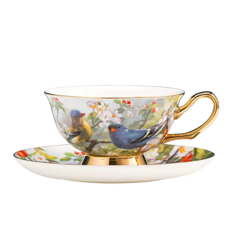 ALDO Kitchen & Dining > Tableware > Drinkware 1-piece set Royal Classic Luxury Premium English Afternoon Style Tea Cofee Sets For Two 24 K Gold Plated Bone China Porcelain