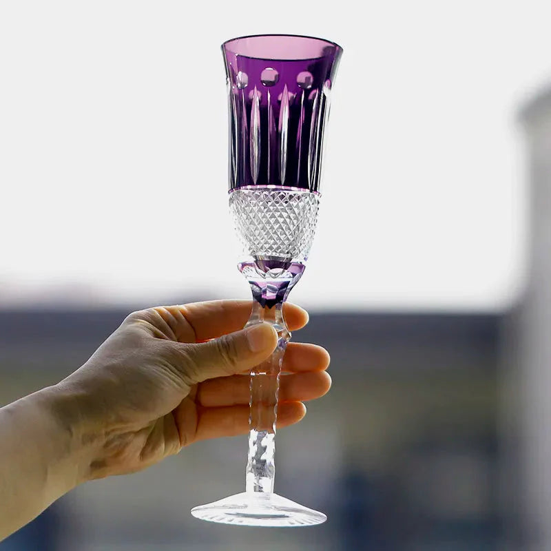 ALDO Kitchen & Dining > Tableware > Drinkware Amazing Luxury Japanize Lead Free Hand Cut and Hand Blown Champagne Flute Crystal  Glasses