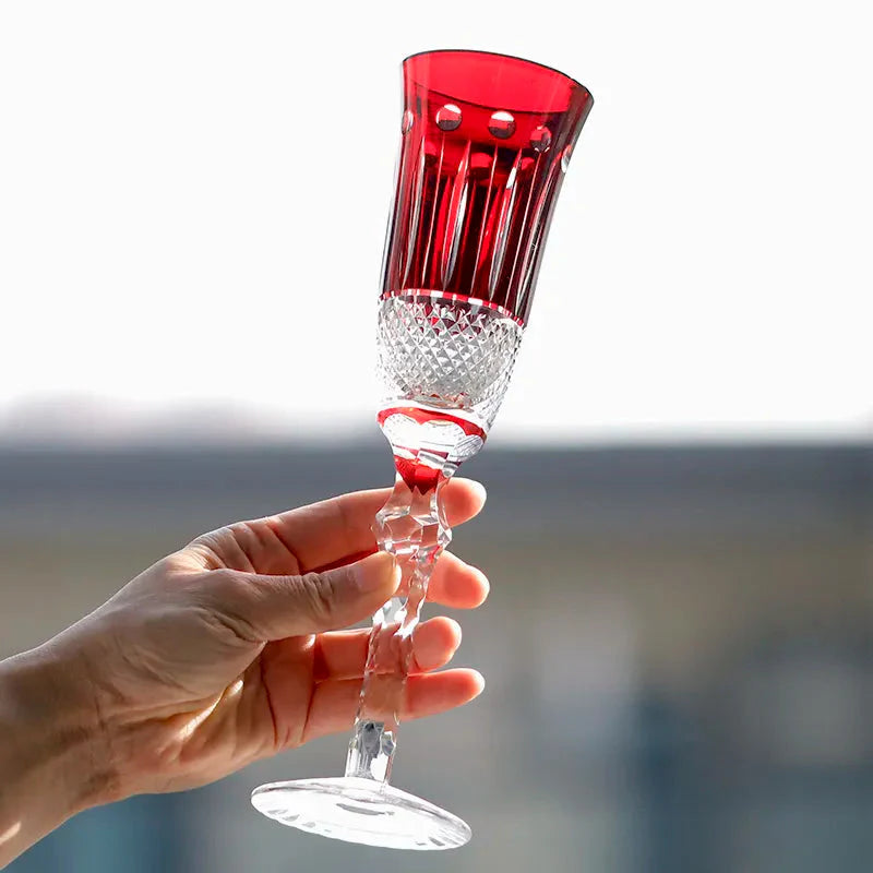 ALDO Kitchen & Dining > Tableware > Drinkware Amazing Luxury Japanize Lead Free Hand Cut and Hand Blown Champagne Flute Crystal  Glasses