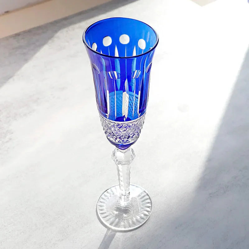 ALDO Kitchen & Dining > Tableware > Drinkware Amazing Luxury Japanize Lead Free Hand Cut and Hand Blown Champagne Flute Crystal  Glasses