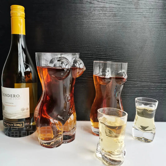 ALDO Kitchen & Dining > Tableware > Drinkware Female and Male Fun Glass for Beer,Cocktails, Vodka, Whiskey, Party and Home Bar
