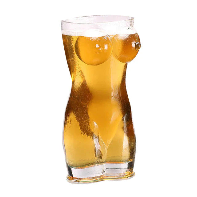ALDO Kitchen & Dining > Tableware > Drinkware Female Fun Glass 700 ml / Lead free Crystal / 20.2 cm x  10.2 cm Female and Male Fun Glass for Beer,Cocktails, Vodka, Whiskey, Party and Home Bar
