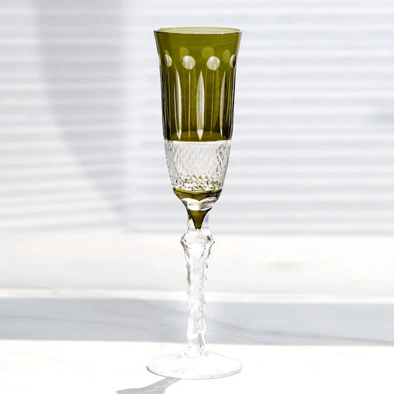ALDO Kitchen & Dining > Tableware > Drinkware Gleen Amazing Luxury Japanize Lead Free Hand Cut and Hand Blown Champagne Flute Crystal  Glasses