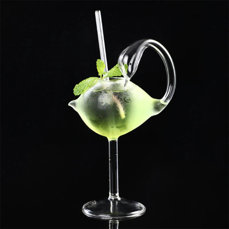 ALDO Kitchen & Dining > Tableware > Drinkware Gold Swan Fun Glass f / Lead free Crystal / 21 cm toll Gold Swan Fun Glass for Martini, Cocktails, Party and Home Bar