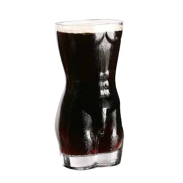 ALDO Kitchen & Dining > Tableware > Drinkware Male Fun Glass 700 ml / Lead free Crystal / 20.2 cm x  10.2 cm Female and Male Fun Glass for Beer,Cocktails, Vodka, Whiskey, Party and Home Bar