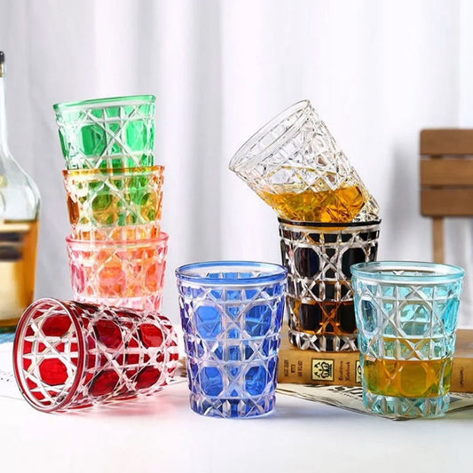 ALDO Kitchen & Dining > Tableware > Drinkware Muticolor New Style Crystal Glasses for Champagne,Whiskey, Wine, Cocktails,Whiskey, Vodka, Sake