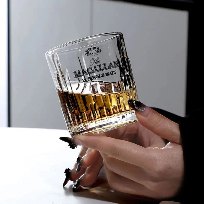 ALDO Kitchen & Dining > Tableware > Drinkware Private Collection New Macallan Signature Single Malt  Crystal Faceted  Whiskey Lead-Free Glasses