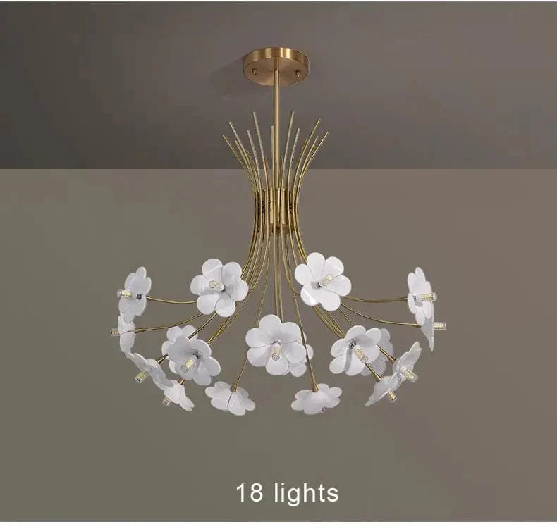 ALDO Lighting > Lighting Fixtures > Ceiling Light Fixtures Venetian Style Flower Glass Chandelier Ceiling Light Fixture