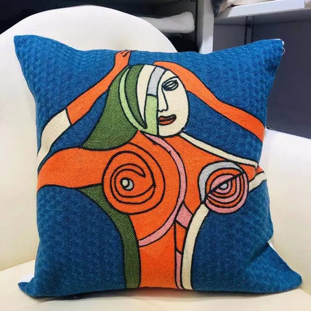 ALDO Linens & Bedding > Bedding > Pillowcases & Shams Picasso Art Series Abstract Embroidered Single-sided Polyester Pillowcases With Zipper
