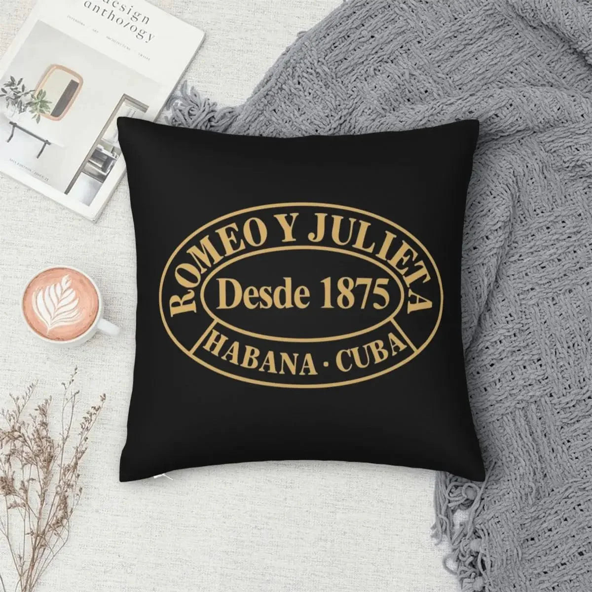 ALDO Linens & Bedding > Bedding > Pillowcases & Shams Romeo and Julieta Habana Cuba Cigar Style Pillowcases  Poliester