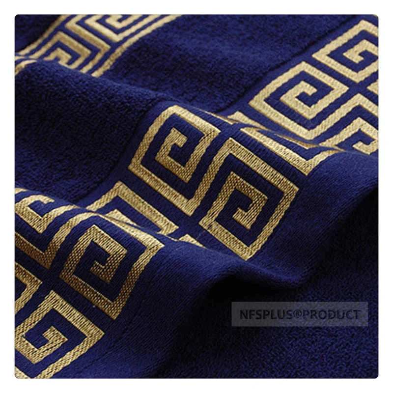 ALDO Linens & Bedding > Towels 100% Egyptian Cotton Embroidered High Quality Cotton Super Absorbent Embroidered Luxury Bath and Face Towels Set