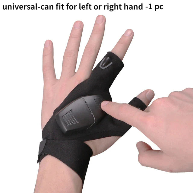 ALDO Outdoor Recreation > Camping & Hiking > Camping Lights & Lanterns Dry Cell-Universal Can fit Right or Left Hands / Spandex and Cotton Amzing Innovation Rechargeable Magic Strap Fingerless Flashlight Gloves Waterproof Available in Three Different Styles